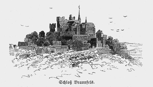 Ansicht Schloss Braunfels um 1865