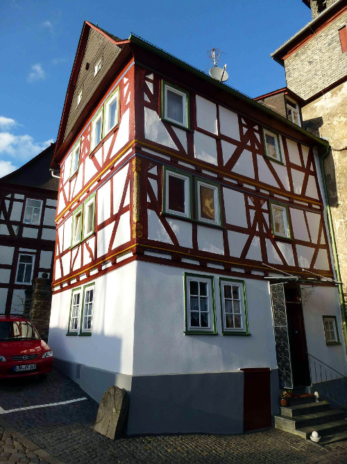 Der historische Fachwerkbau in der Schlossstraße 8