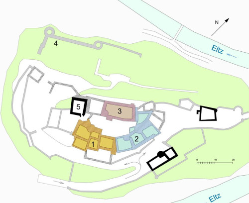 Bild [4]: Lageplan der Burg Eltz