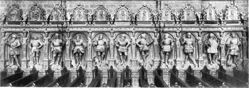 Blendarkade mit Figuren