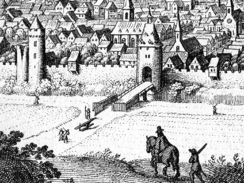 Bild [4]: Der Wehrerker an der Stadtmauer von Aachen