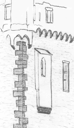 Bild [1]: Der integrierte Kapellenerker der Burg Wernerseck